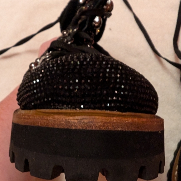 Lola Cruz Embellished Combat Boots - Picture 12 of 13